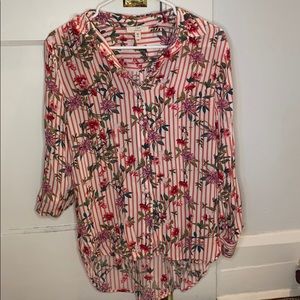 Collared floral shirt